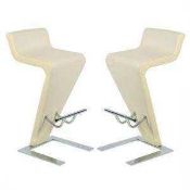 RRP £210, Pair Of Farello Cream Bar Chairs.