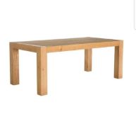 RRP £699, Sourced From Harveys, Lindos Large Oak Dining Table.