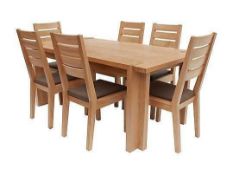 RRP £699, Sourced From Harveys, Claremount Oak Dining Table.