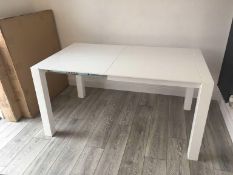 RRP £599 Sourced From Harveys Arlo White Gloss Extending Dining Table