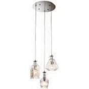 Rrp £50 Boxed Firstlight Products Decorative Glass Colour Chrome Chandelier Style Ceiling Light