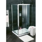 Rrp £530 Boxed Atlas 1400Mm Shower Enclosure Sliding Door