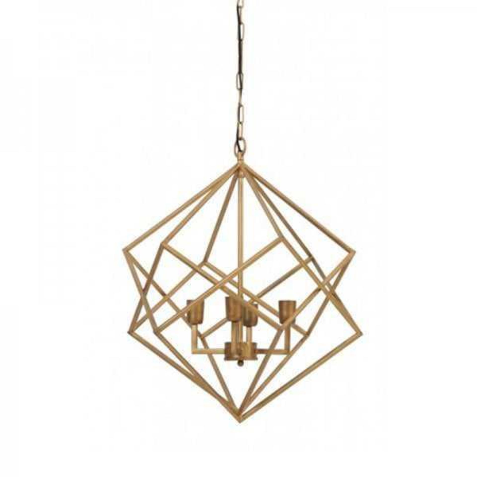 Rrp £250 Boxed Drizella Gold 4 Light Designer Ceiling Light