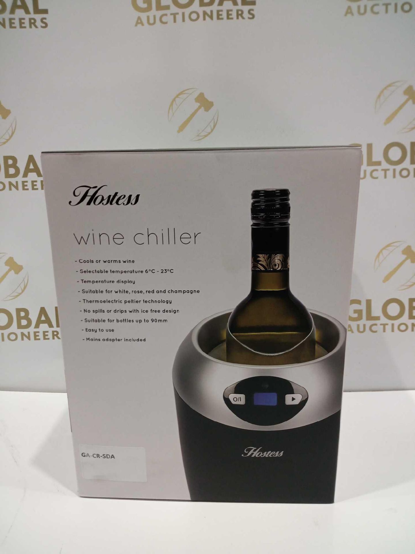 Rrp £80 Boxed Hostess Hw01Mb Single Bottle Electric Wine Cooler Or Warmer