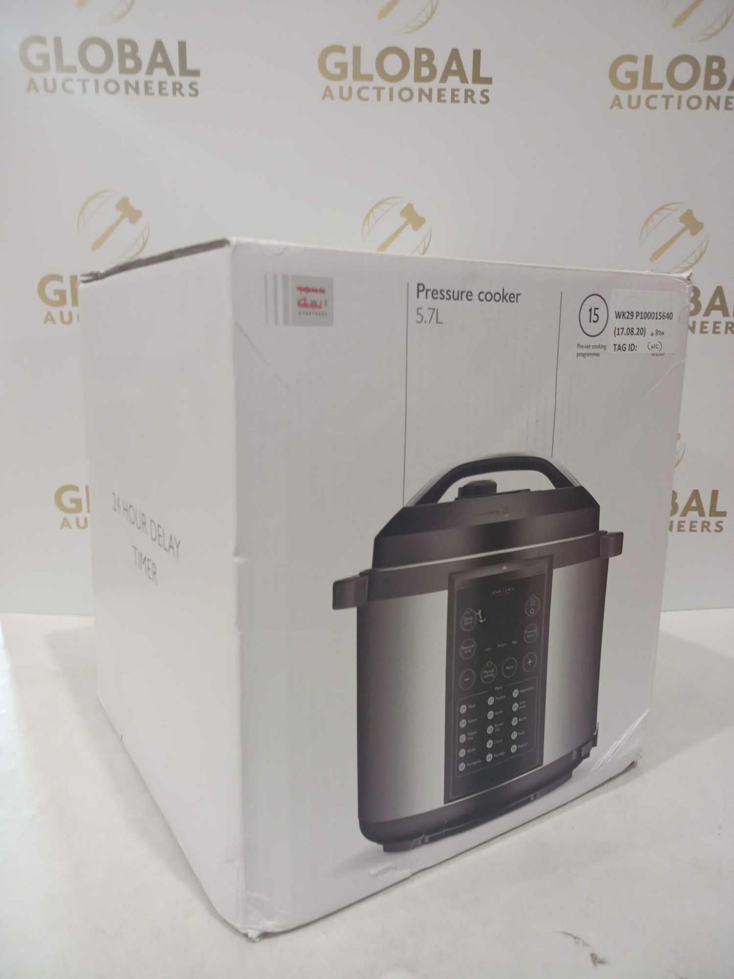 Rrp £80 John Lewis And Partners Stainless Steel 5.7 Litre Pressure Cooker 15 Preset Cooking Programm
