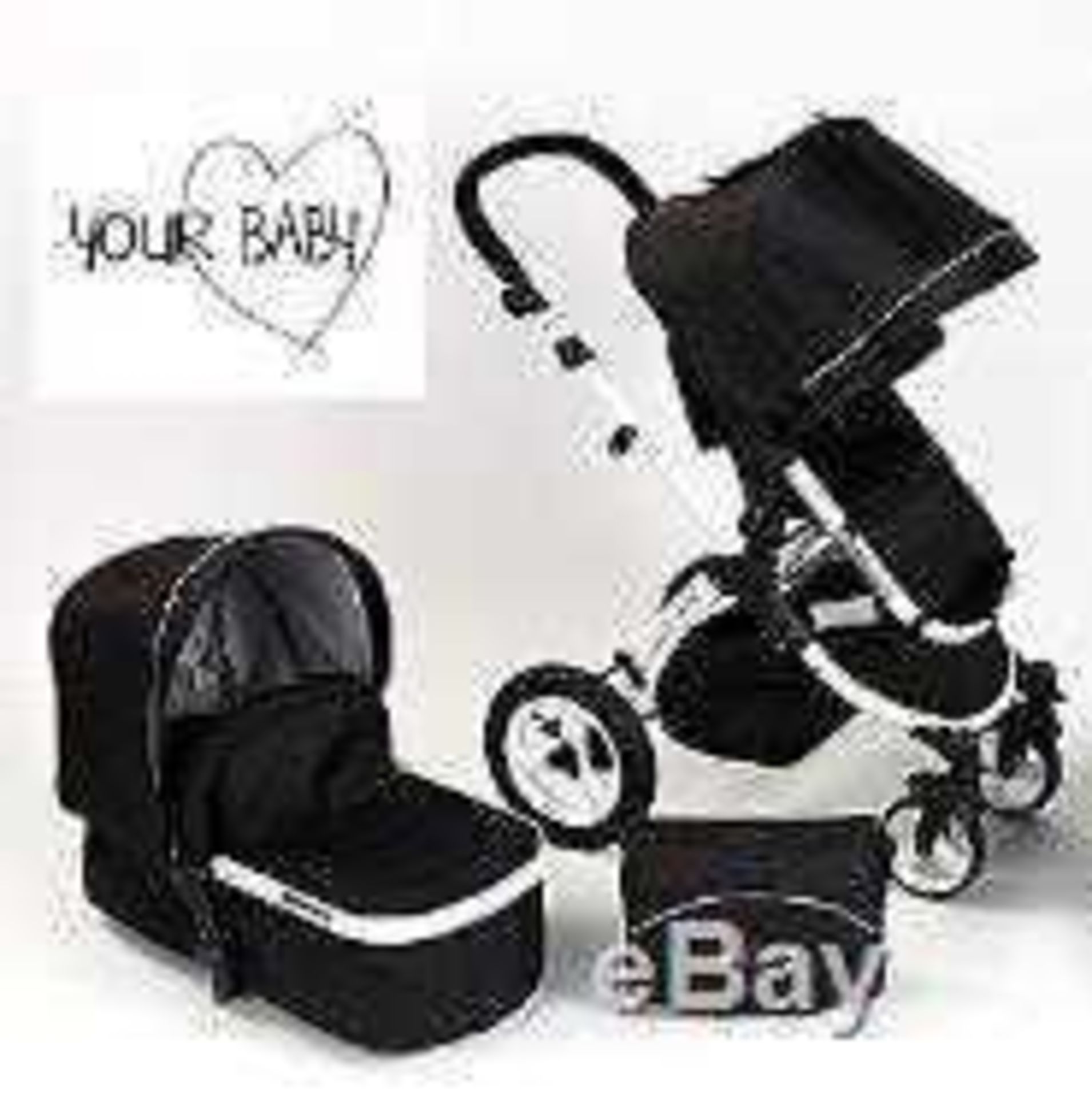 Rrp £220 Boxed Your Baby Alaska Midnight Velvet Infant Stroller Travel System