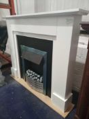 Rrp £500 White Designer Electric Fire Place