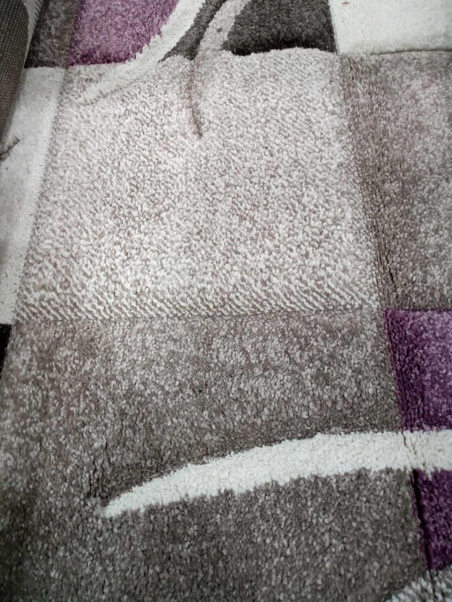 Rrp £60 2-Ft 8 X 4-Ft 11 Paco Home Lara Sv Purple Designer Floor Rug