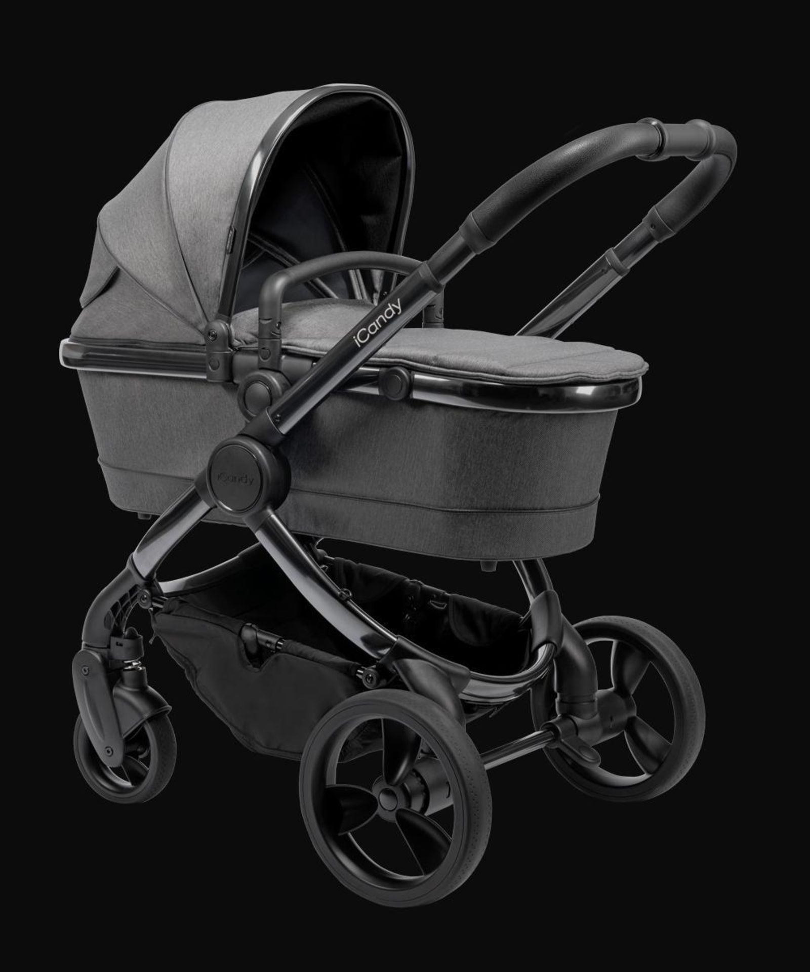 Rrp £1,000 Icandy Peach Phantom Dark Grey Twill Combo Infant Travel Solution Pushchair - Image 2 of 2