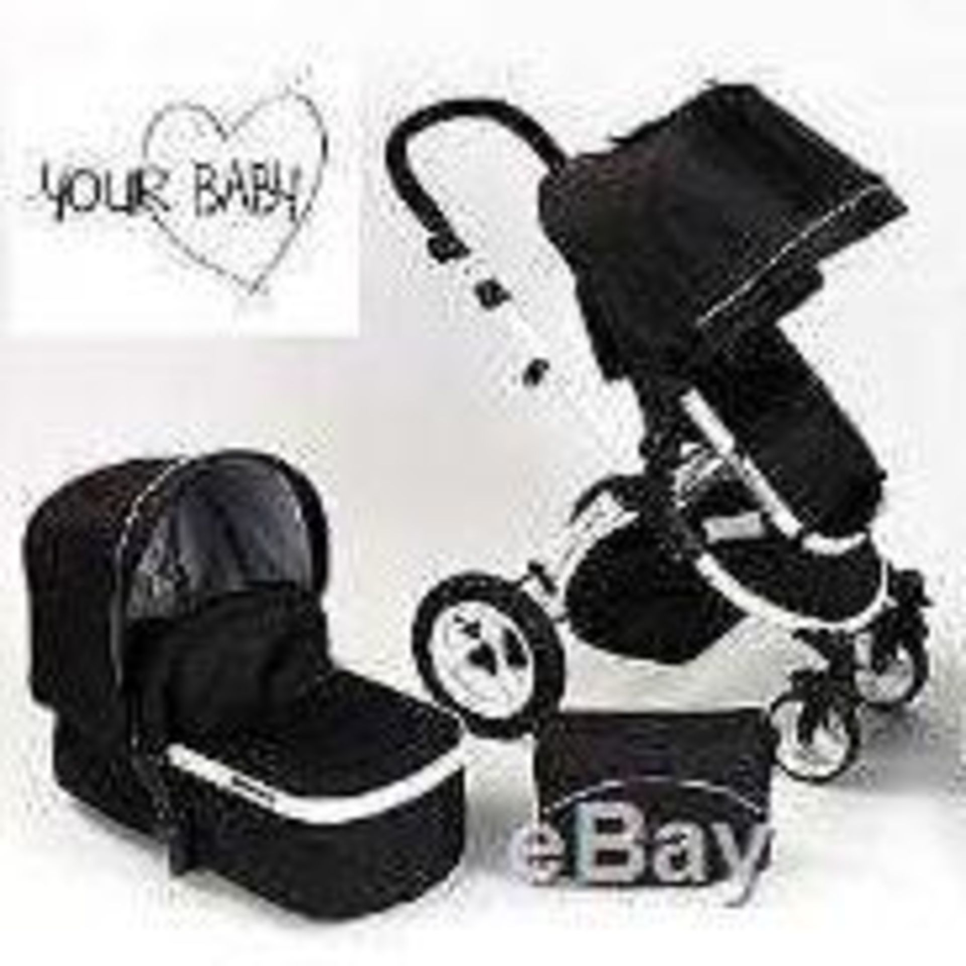 Rrp £220 Boxed Your Baby Alaska Midnight Velvet Infant Stroller Travel System