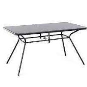Rrp £365 Boxed Tavio Mwh Metal Mesh 6-Seater Garden Dining Table