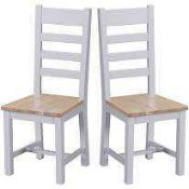 Rrp £220 Boxing K British Design Tt Grey Ladder Back Designer Dining Chairs