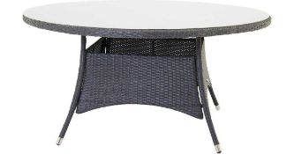 Rrp£160 Venture Design Home And Interior Volta Grey And Glass Garden Dining Table