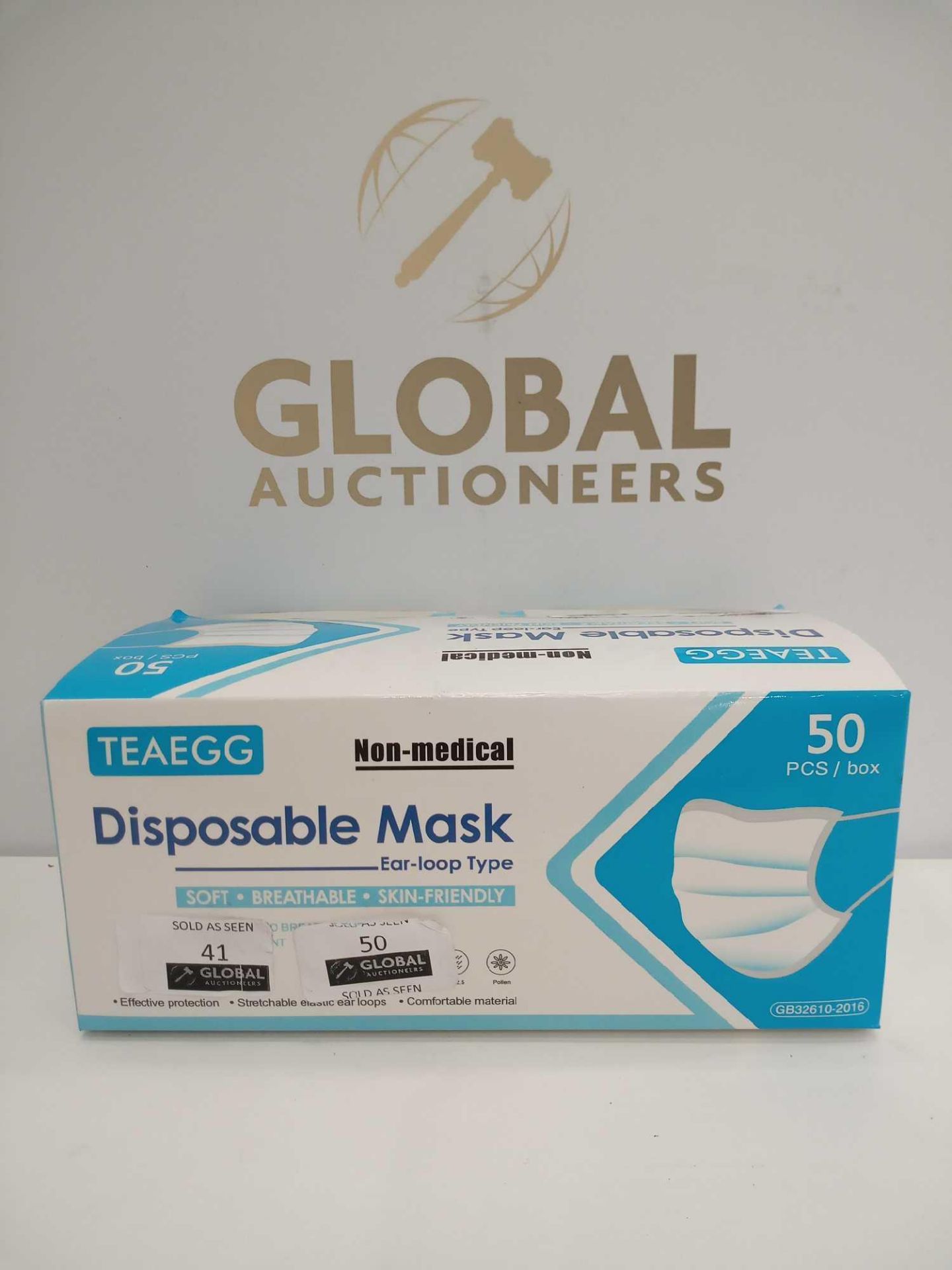 Rrp £300 Box To Contain 50 Brand New Teaegg Non-Medical 3-Ply Disposable Dust Masks