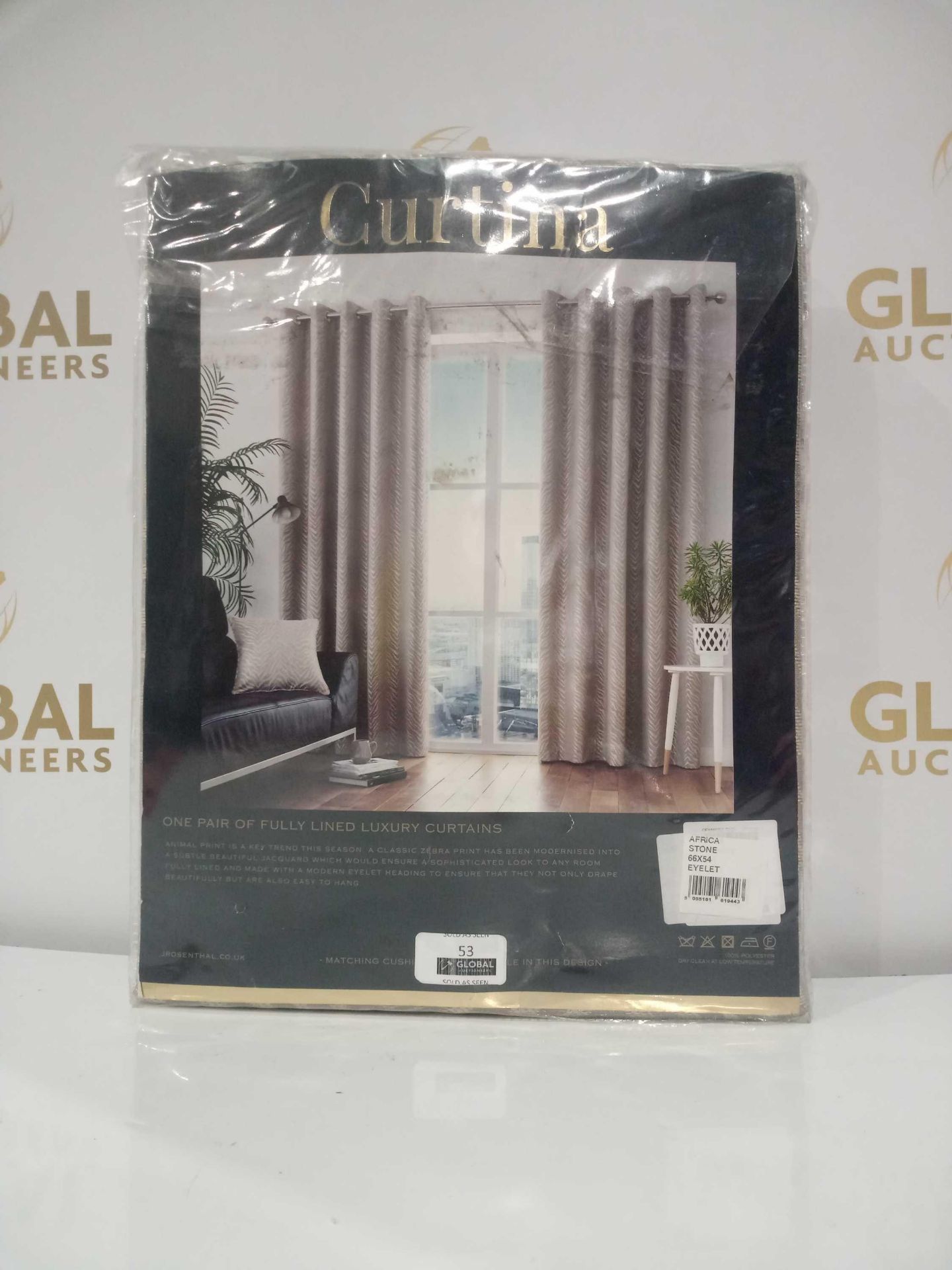 Rrp £140 Lot To Contain 2 Assorted Pairs Of Curtina Designer Curtains To Include 66X54" Africa Stone