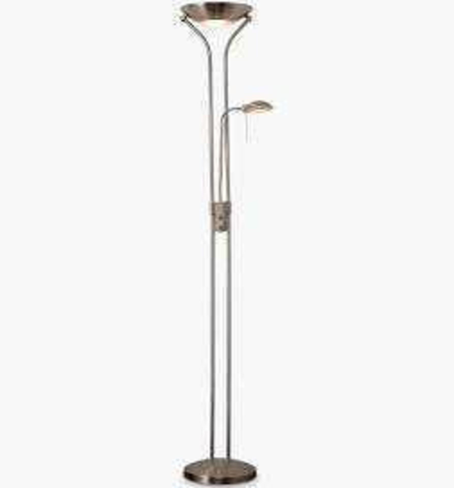 Rrp £85 John Lewis Zella Floor Lamp With Antique Brass Finish