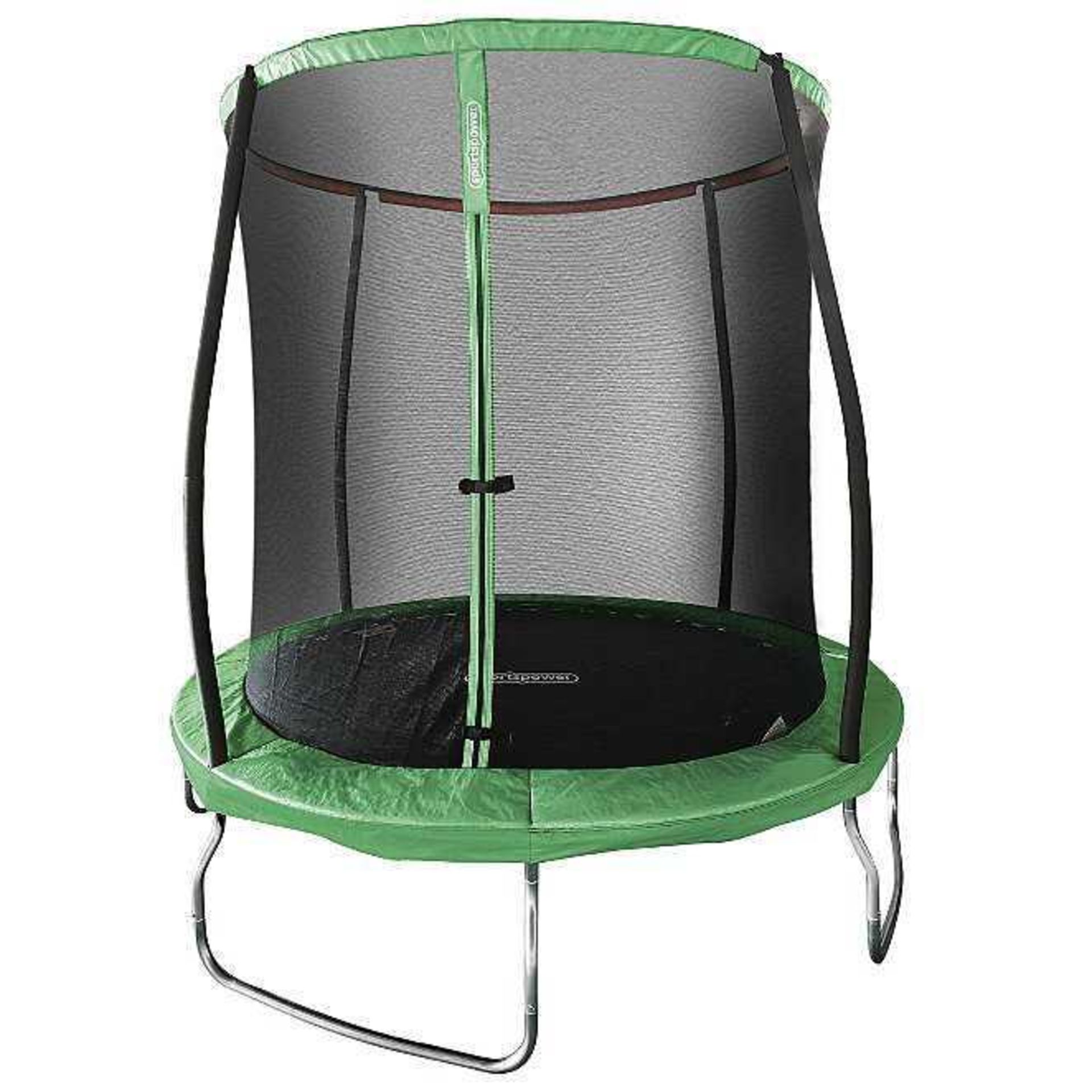 Rrp £150 Boxed Sportpower 8-Ft Trampoline With Enclosure