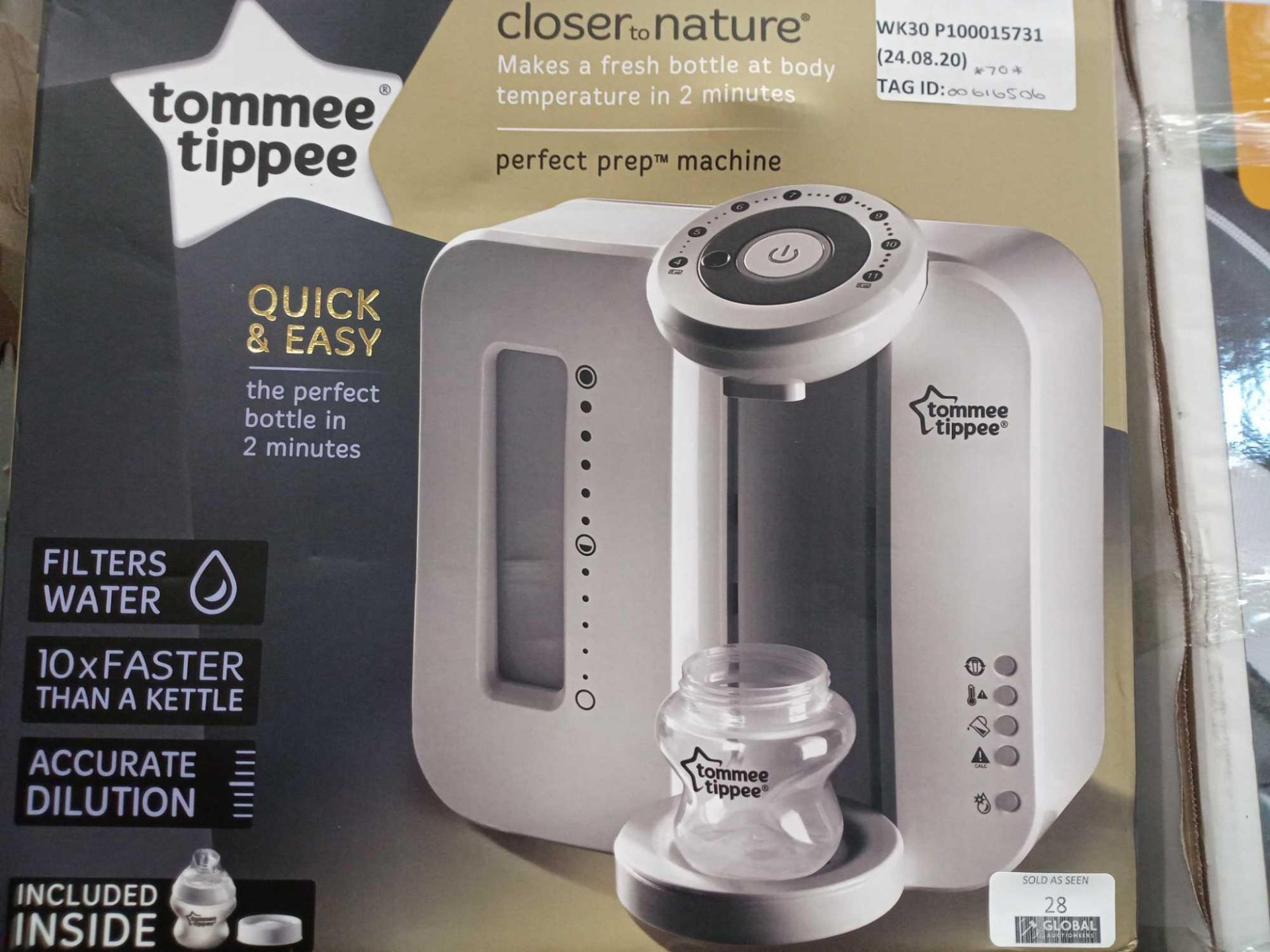 Rrp £70 Boxed Tommee Tippee Closer To Nature Perfect Preparation Bottle Warming Station With Built-I