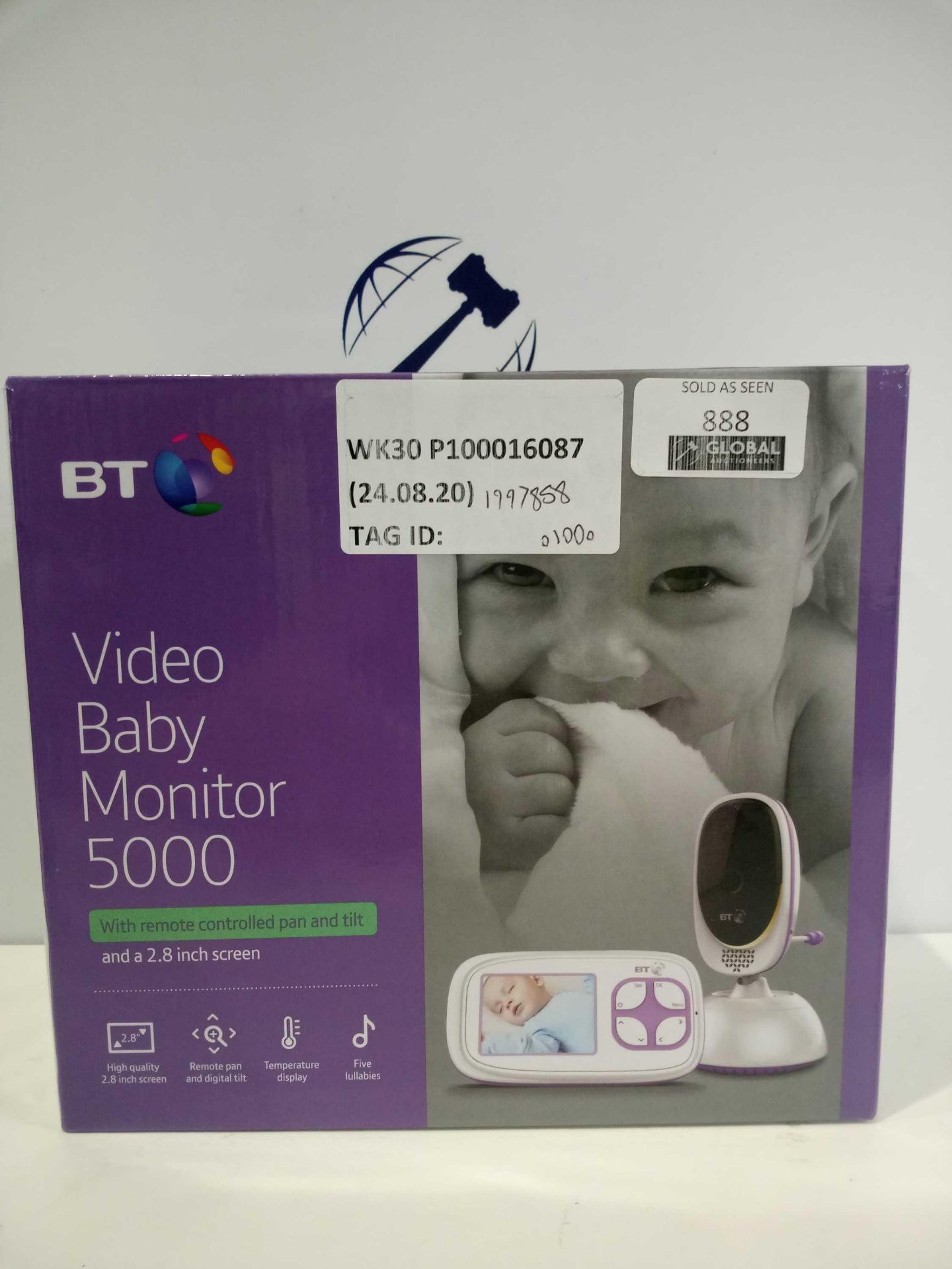 Rrp £100 Boxed Bt Video Baby Monitor 5000 2.8 Inch Screen Digital Baby Monitor With Remote Controlle