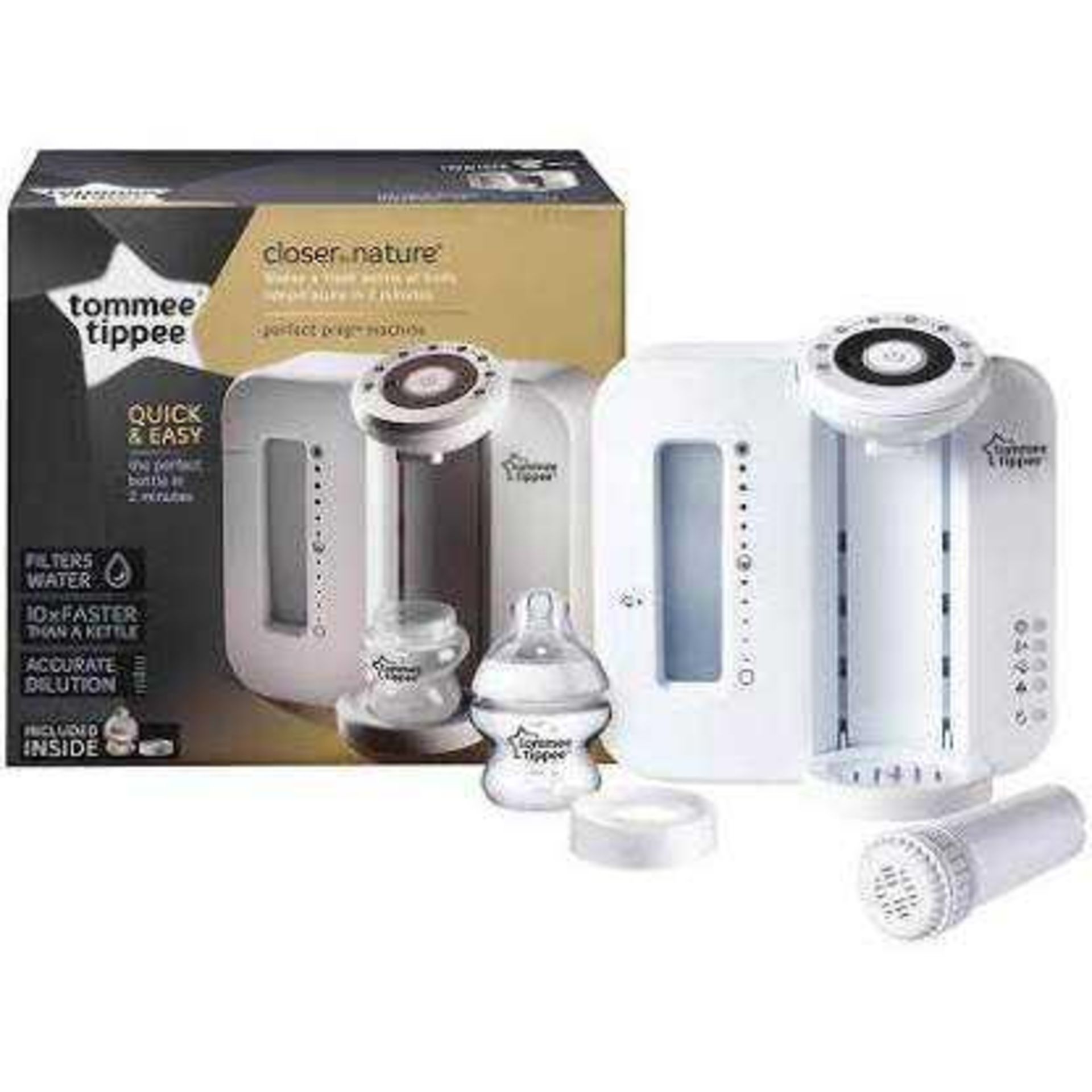 Rrp £70 Tommee Tippee Closer To Nature Perfect Preparation Bottle Warming Station With Built-In Wate