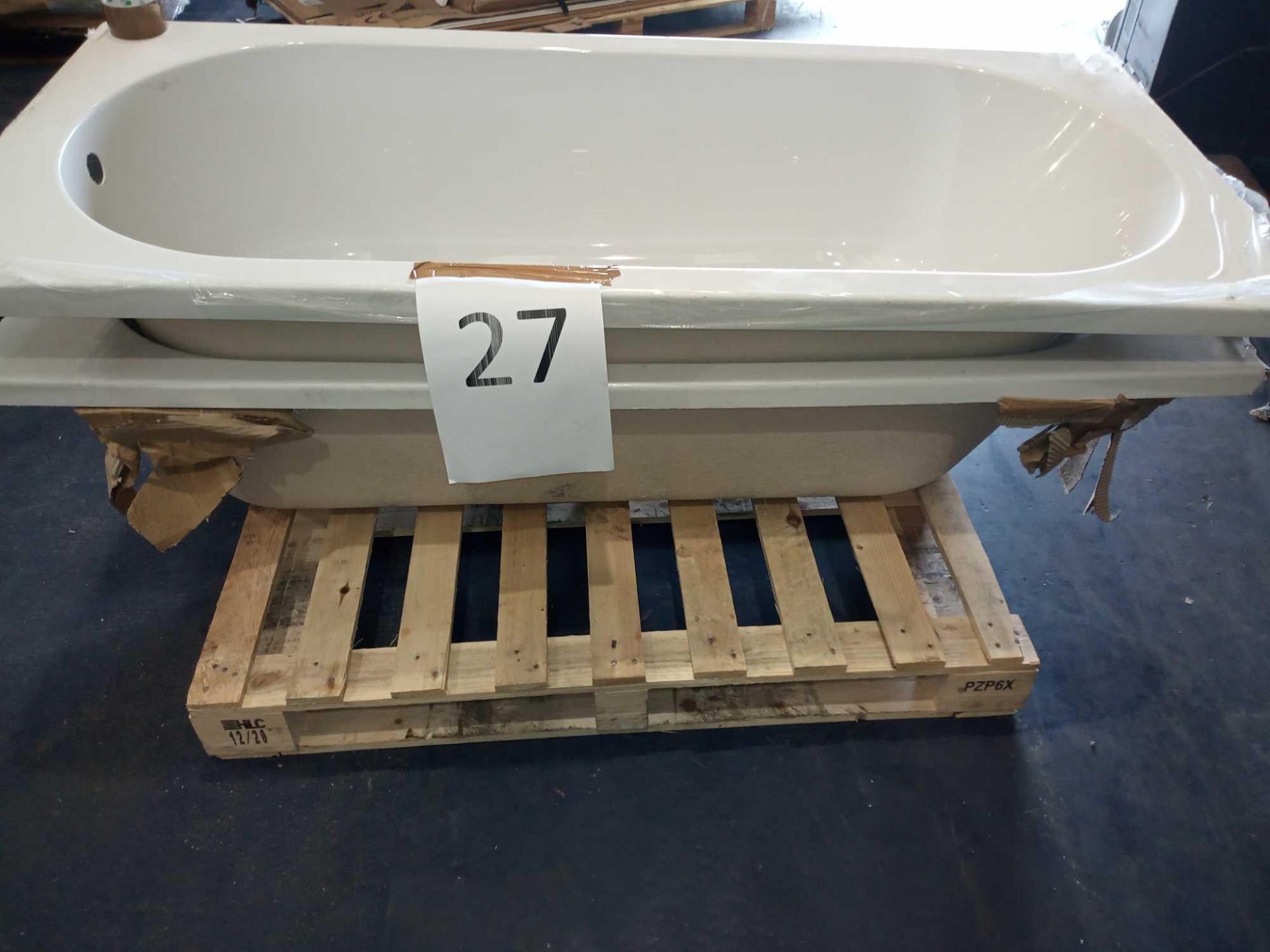 Pallet To Contain 2 White Designer Bath Tubs