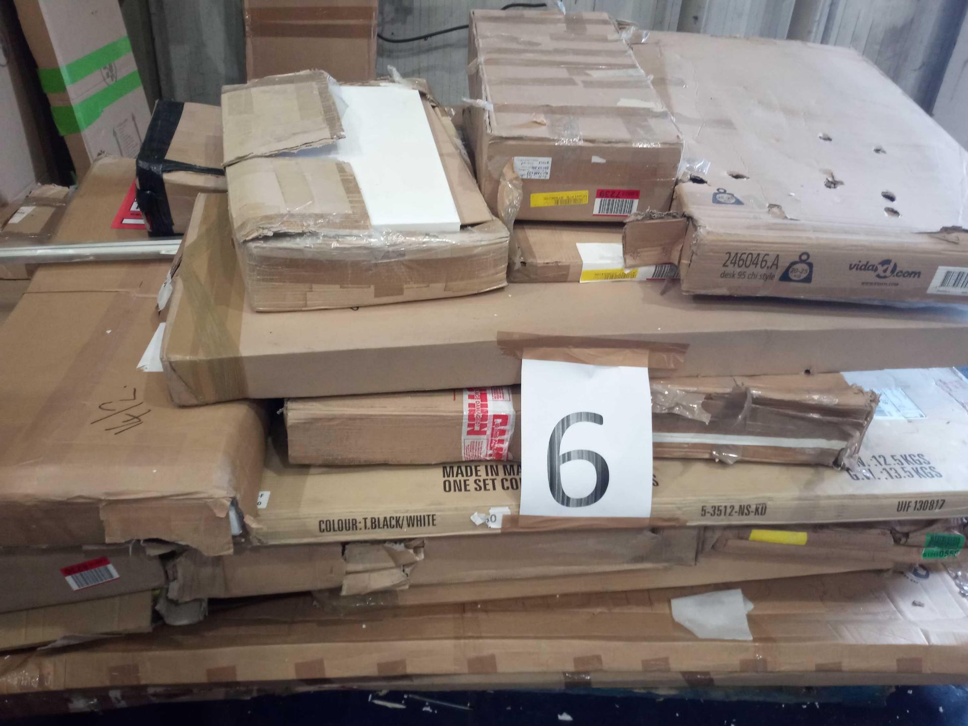 Pallet To Contain A Large Assortment Of Flatpack Furniture Part Lots (See Description)