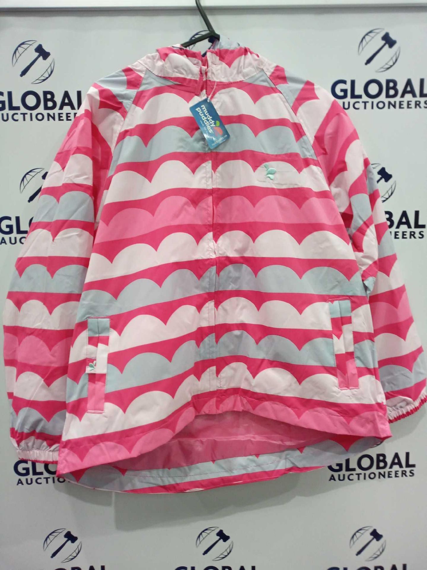 RRP £320 Lot To Contain 17 Brand New Muddy Puddles 11-12Y Pink Wave Puddlepac Jackets