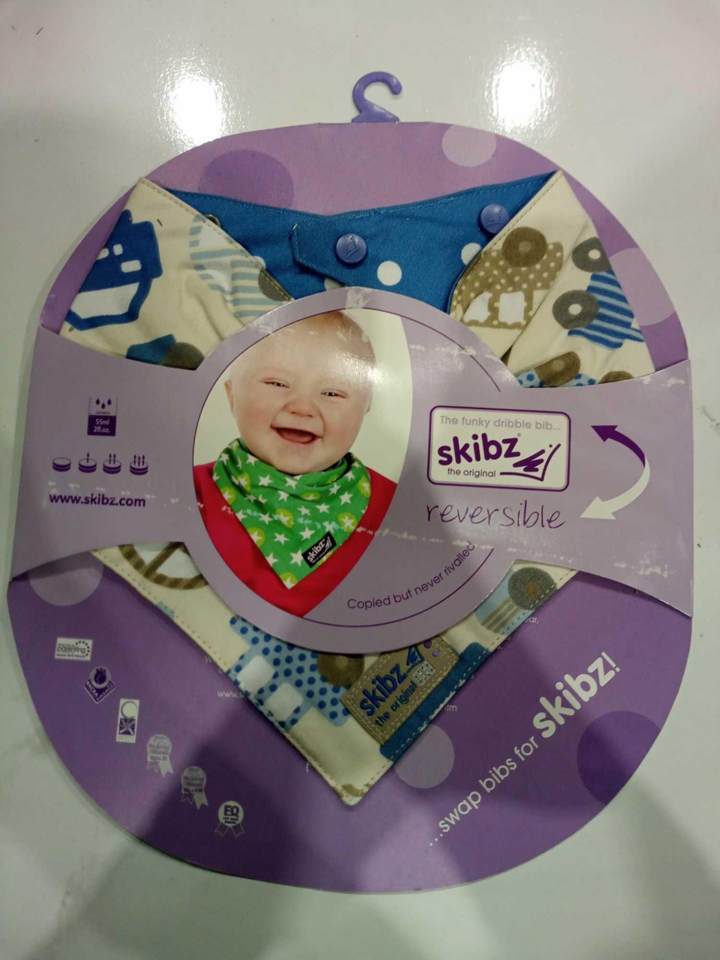 RRP £200 Lot To Contain 40 Brand New Skibz The Original Dribble Bibs (0-3Yrs)