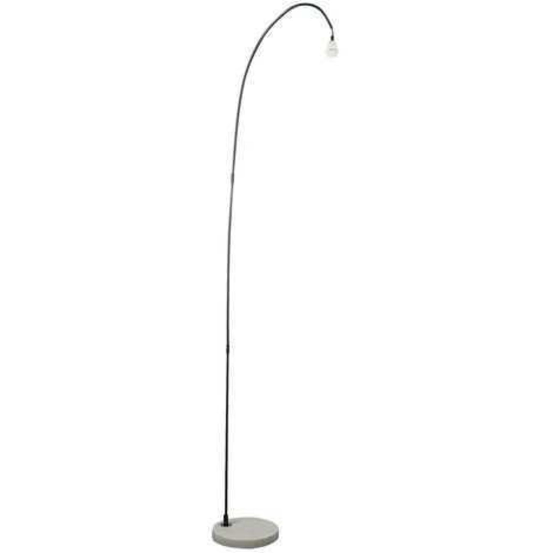 Rrp £80 Minisun Du'Bose Curva Black Floor Lamp With Cement Base No Shade