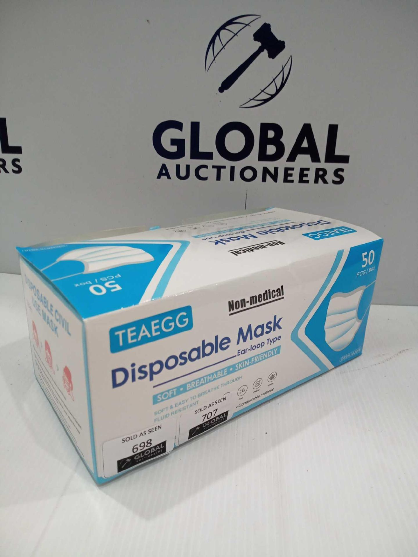 Rrp £300 Box To Contain 50 Brand New Teaegg Non-Medical Disposable 3Ply Earloop Type Soft And Breath - Image 2 of 2