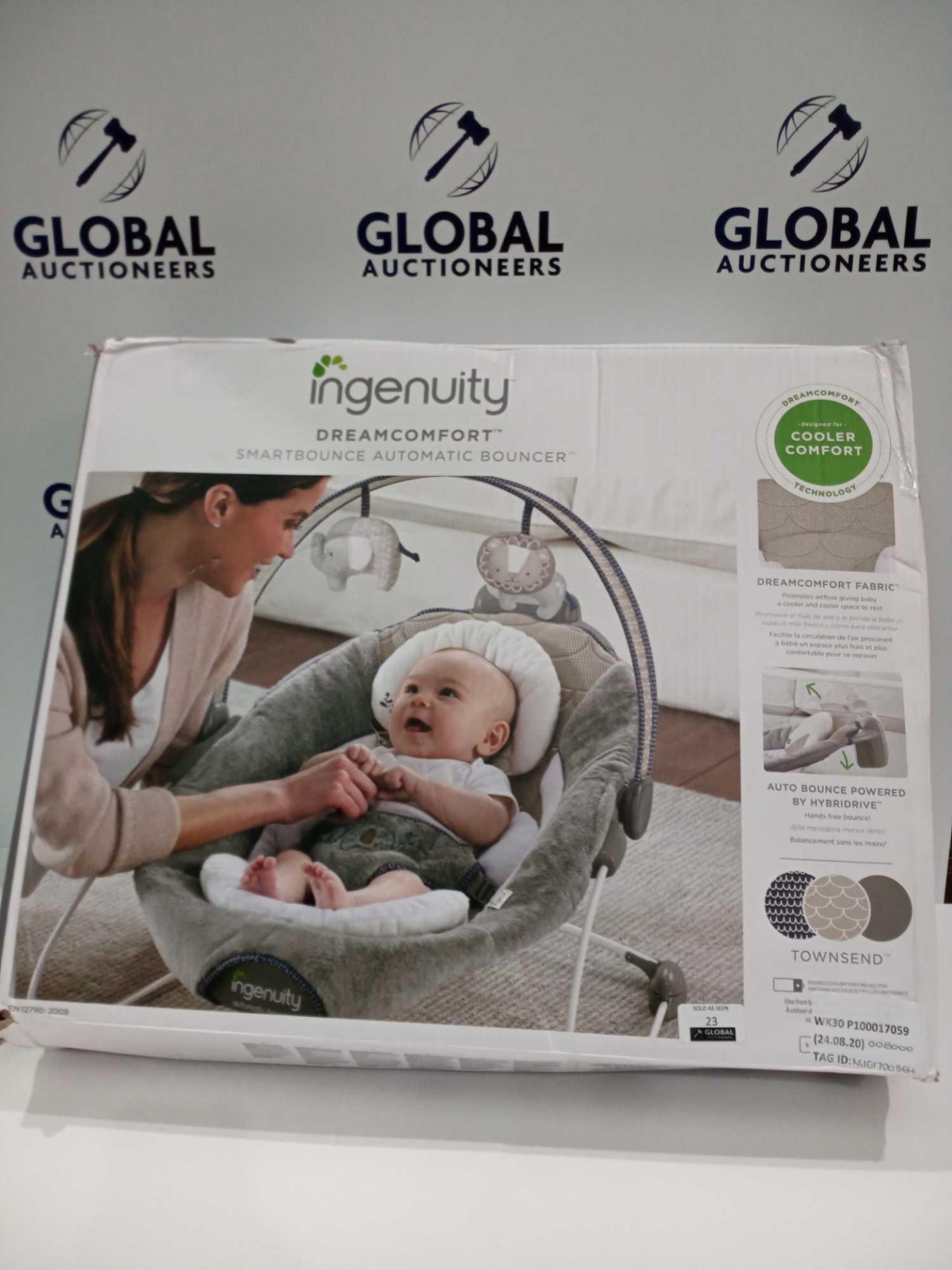 Rrp £80 Boxed Ingenuity Dream Comfort Smartbounce Automatic Baby Bouncer - Image 2 of 2