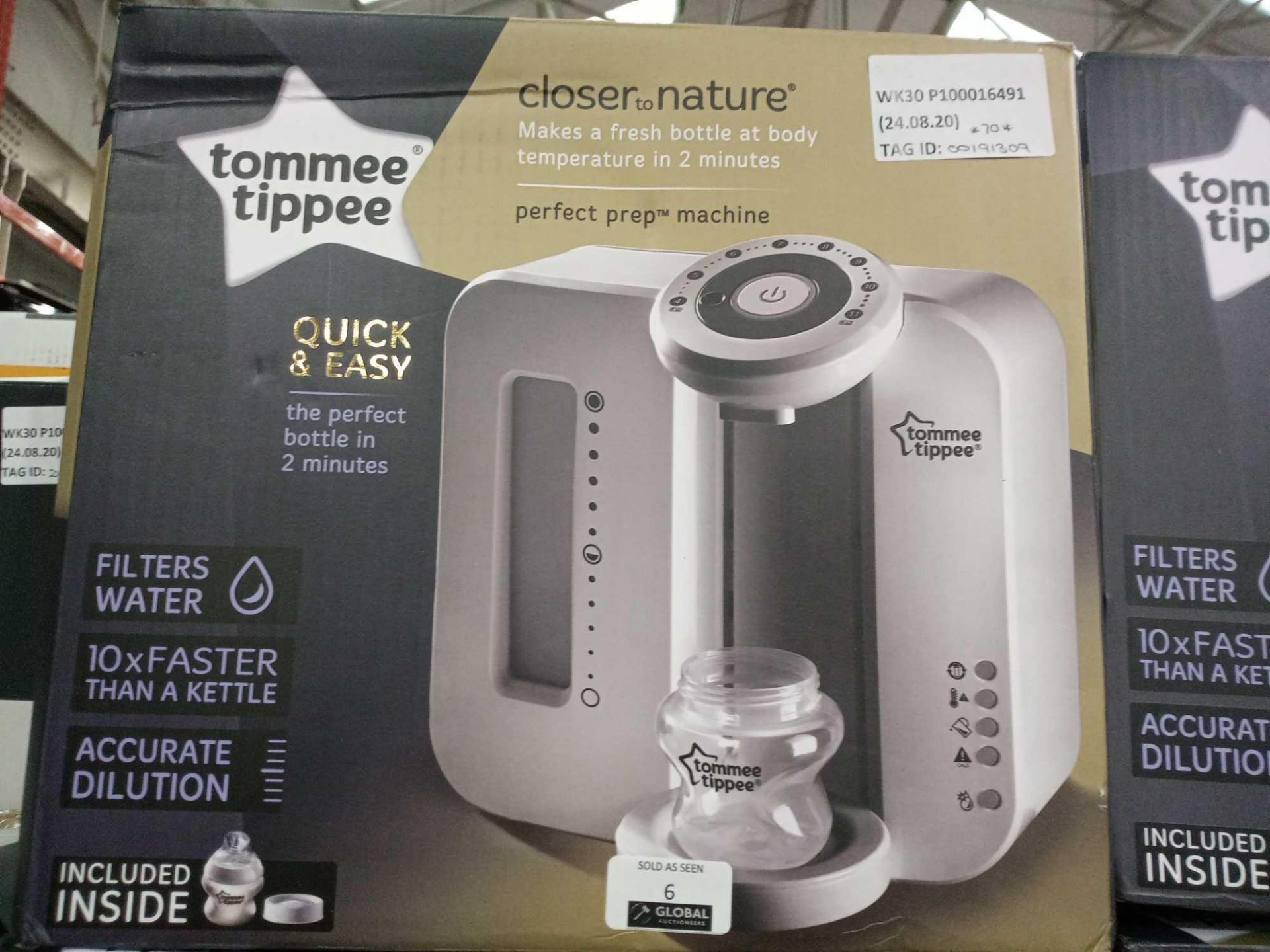 Rrp £70 Boxed Tommee Tippee Closer To Nature Perfect Preparation Bottle Warming Station In White - Image 2 of 2