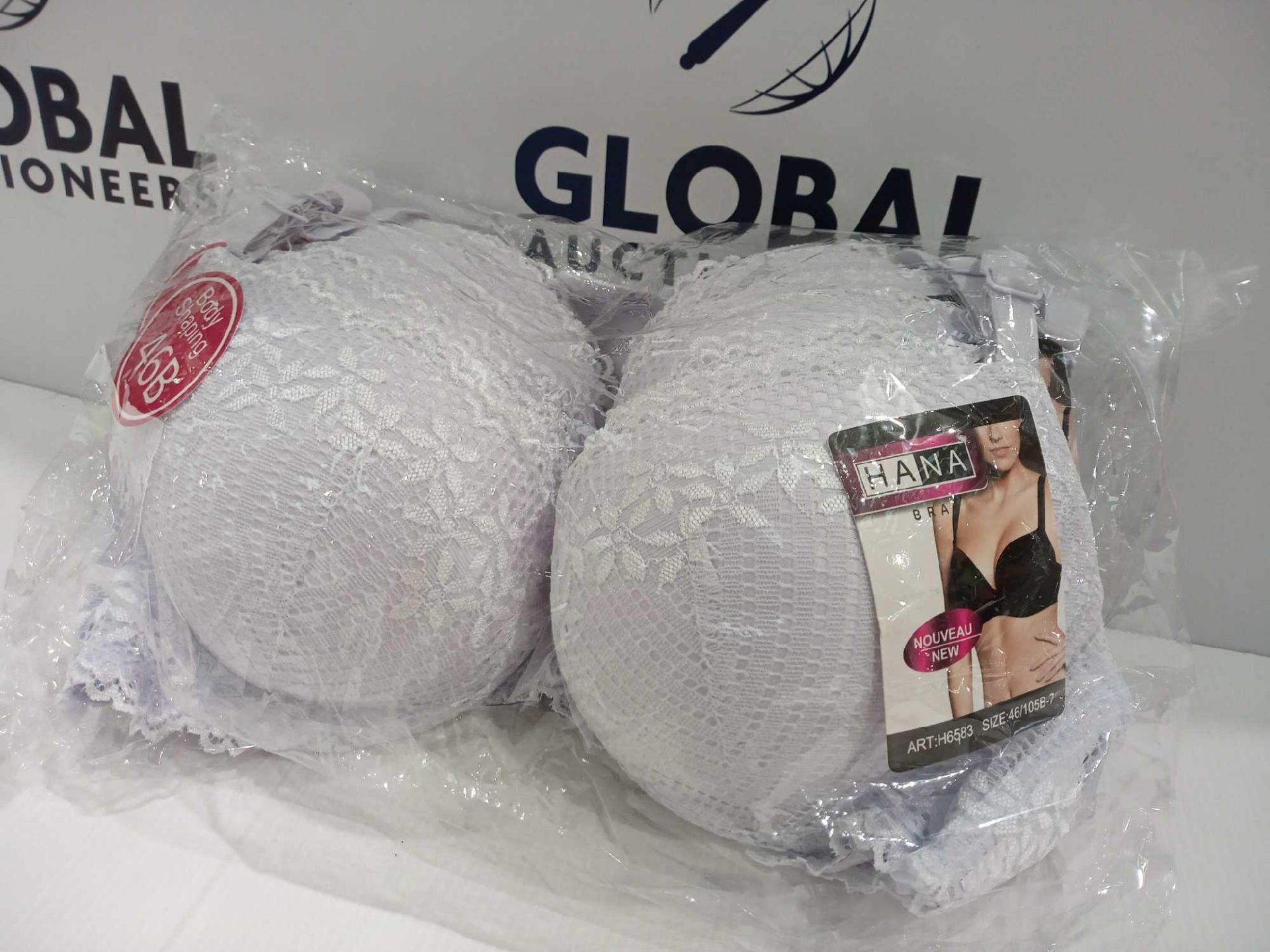 Rrp £90 Lot To Contain A Pack Of 6 Hana Designer White Bras