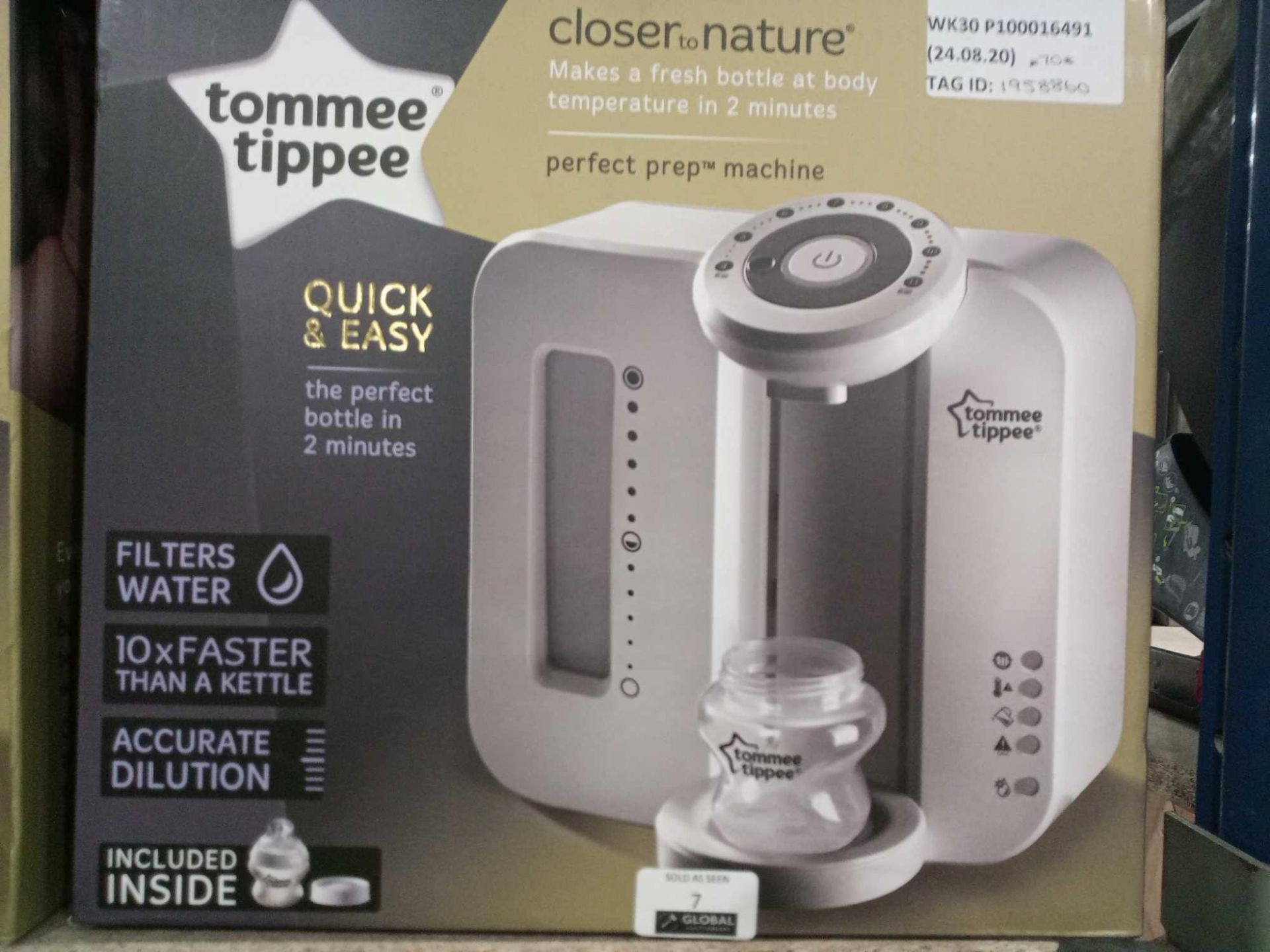 Rrp £70 Boxed Tommee Tippee Closer To Nature Perfect Preparation Bottle Warming Station In White - Image 2 of 2