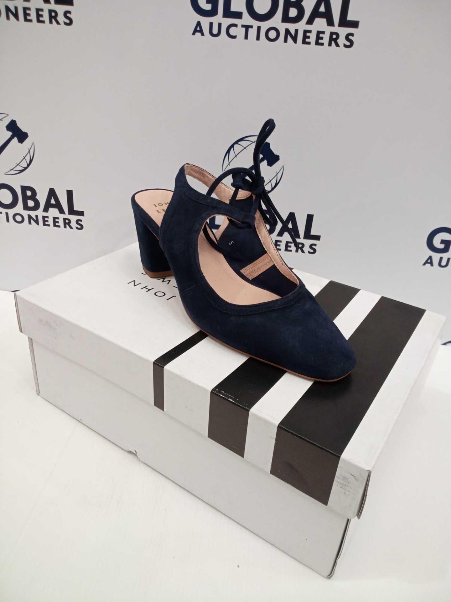 Rrp £90 Boxed John Lewis And Partners Kerensa Navy Size 5 Ladies Heeled Shoes