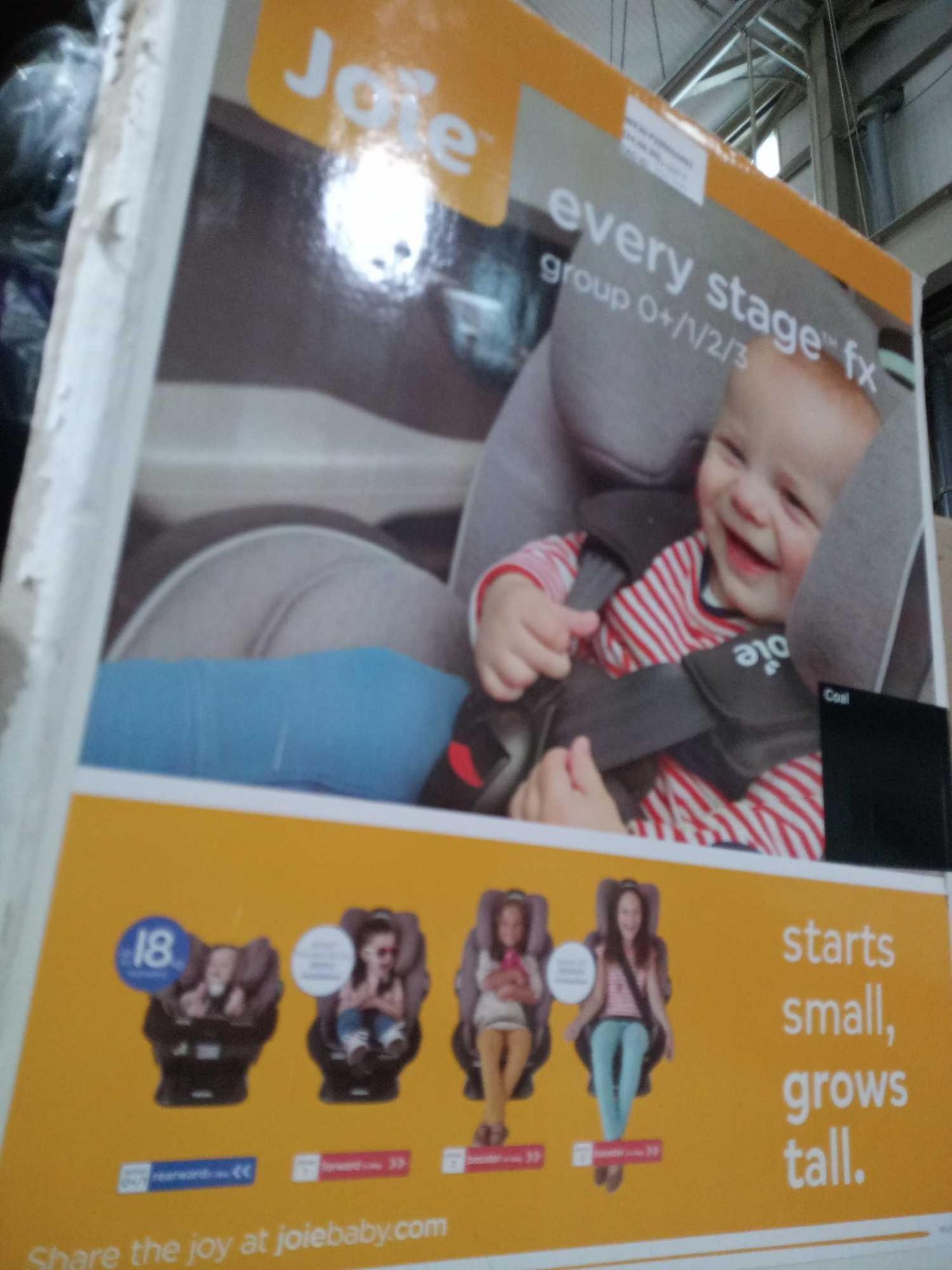 Rrp £240 Boxed Joie Every Stage Fx Group 0 + 123 In Car Children'S Safety Seat Suitable From Birth U