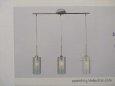 RRP £150 Boxed Duo 1 , 3 Light Ceiling Bar