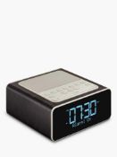 RRP£80 Boxed John Lewis Prelude Alarm Clock Radio With Wireless Connectivity In Black Wood Effect