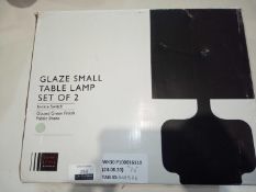 RRP £70 Boxed John Lewis Glaze Small Table Lamp Set Of 2