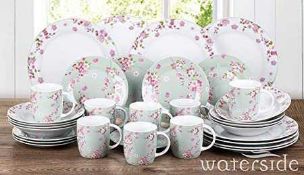 RRP £60 Boxed Jade Blossoms 32-Piece Dinner Set
