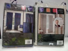 RRP £50 Each Bagged Assorted Enhanced Living Ready-Made Blackout Curtains