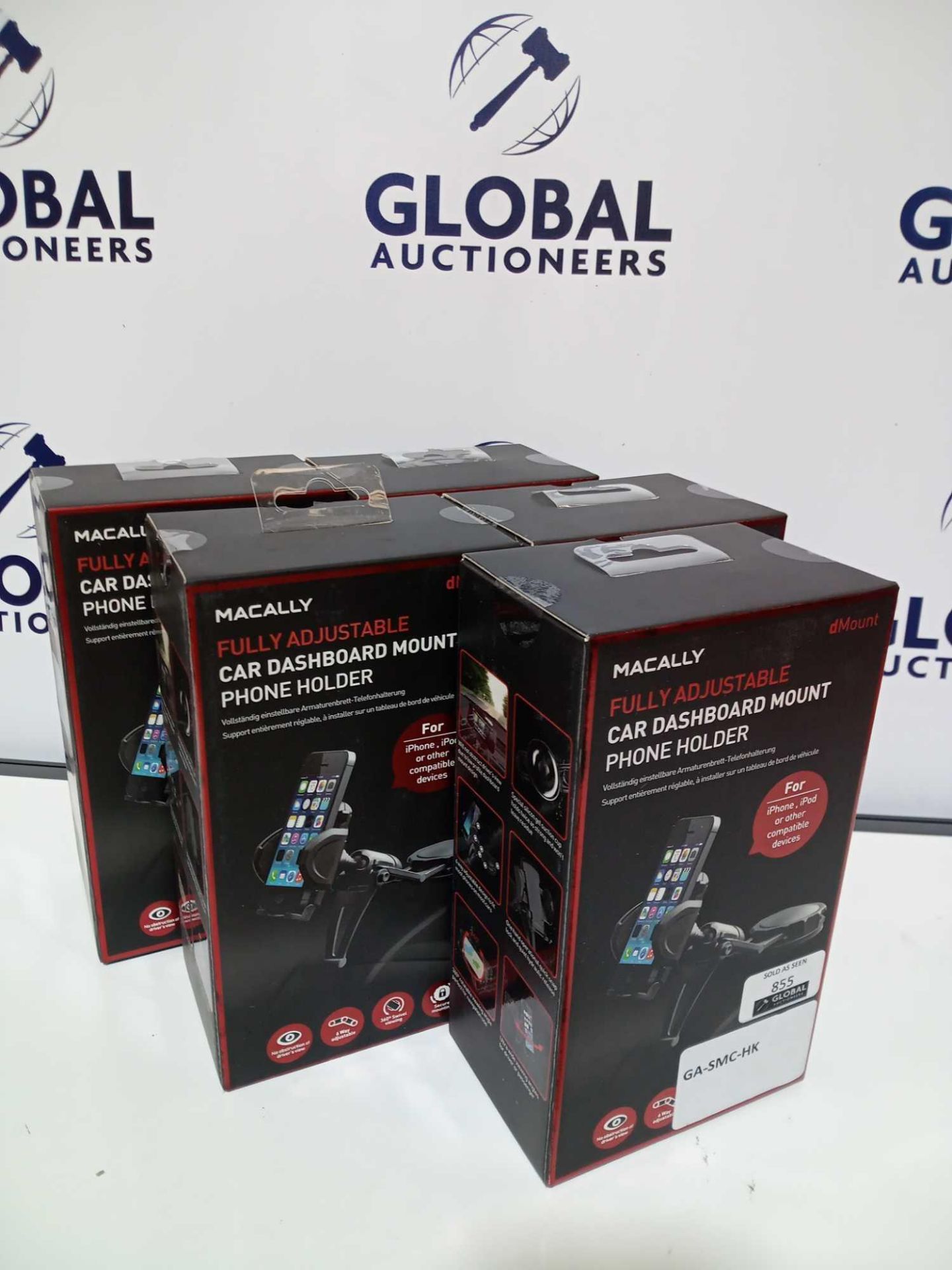 RRP £30 Each Boxed Macally Dmount Fully Adjustable Car Dashboard Mount Phone Holders