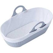 RRP£100 Boxed Tommee Tippee Sleepee Moses Basket In Light Grey