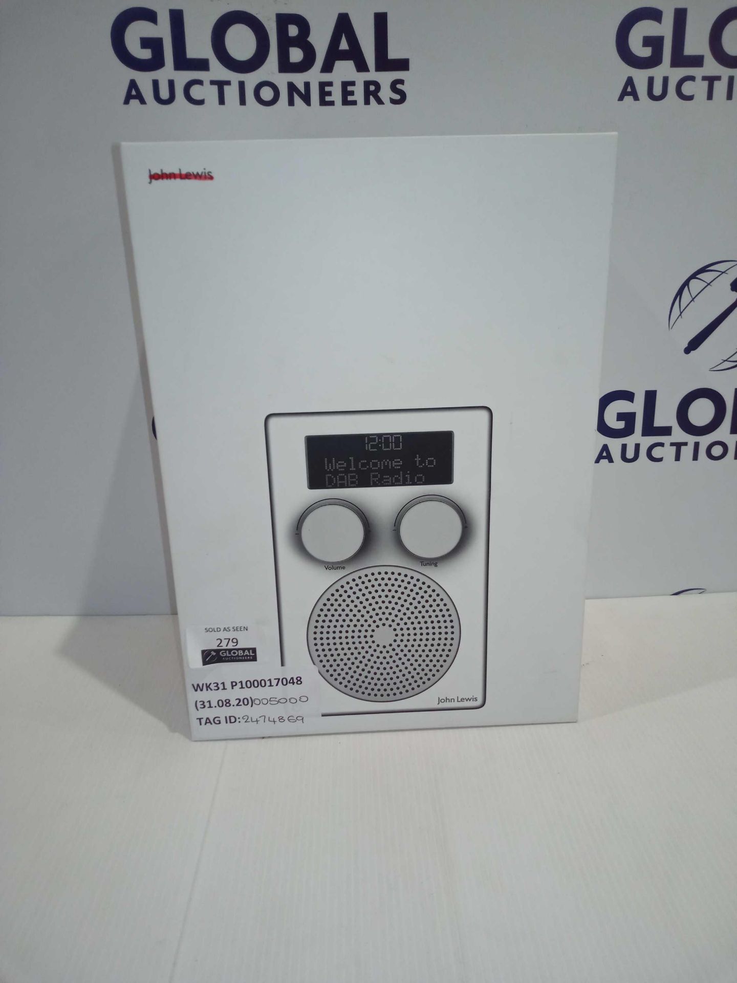 RRP £50 Boxed John Lewis Spectrum Dab/Fm Digital Shower Radio