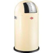 RRP £105 Boxed Wesco Pushboy Retro 50L Cream Painted Pushbin