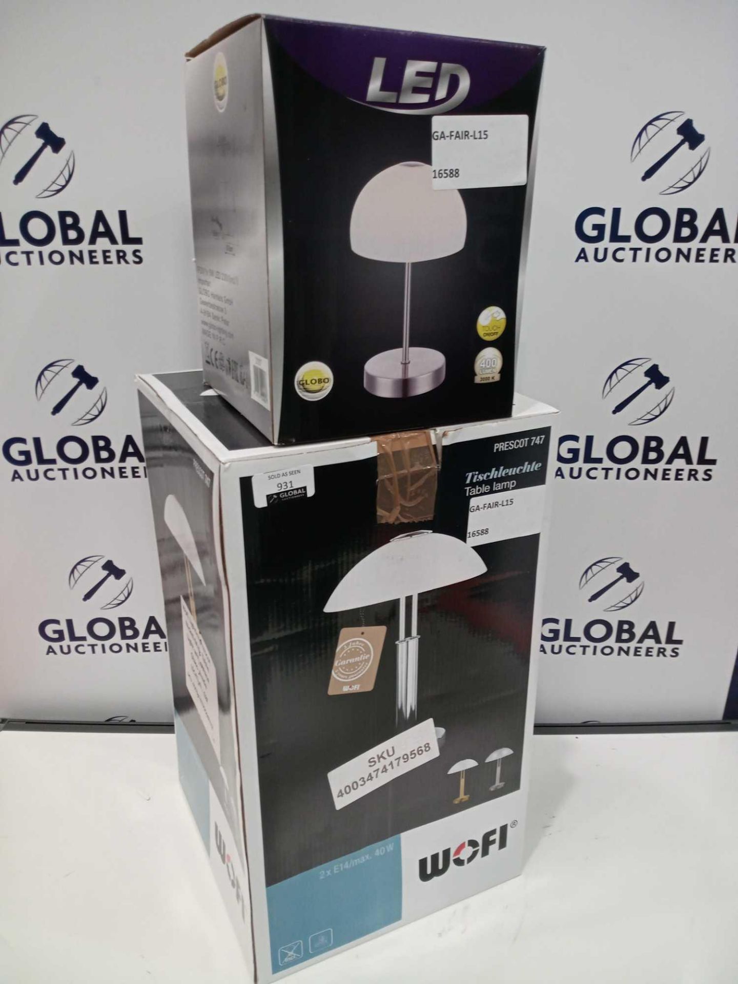RRP £35 & £45 Boxed Assorted Table Lights