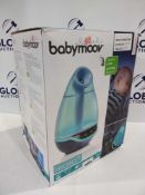 RRP £80 Boxed Babymoov Hygro + Whisper Quiet And Programmable Humidifier In Cool Blue