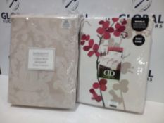 RRP £40 Each Assorted Designer Duvet Cover Sets To Include A Dreams And Drapes Oriental Flower Red D