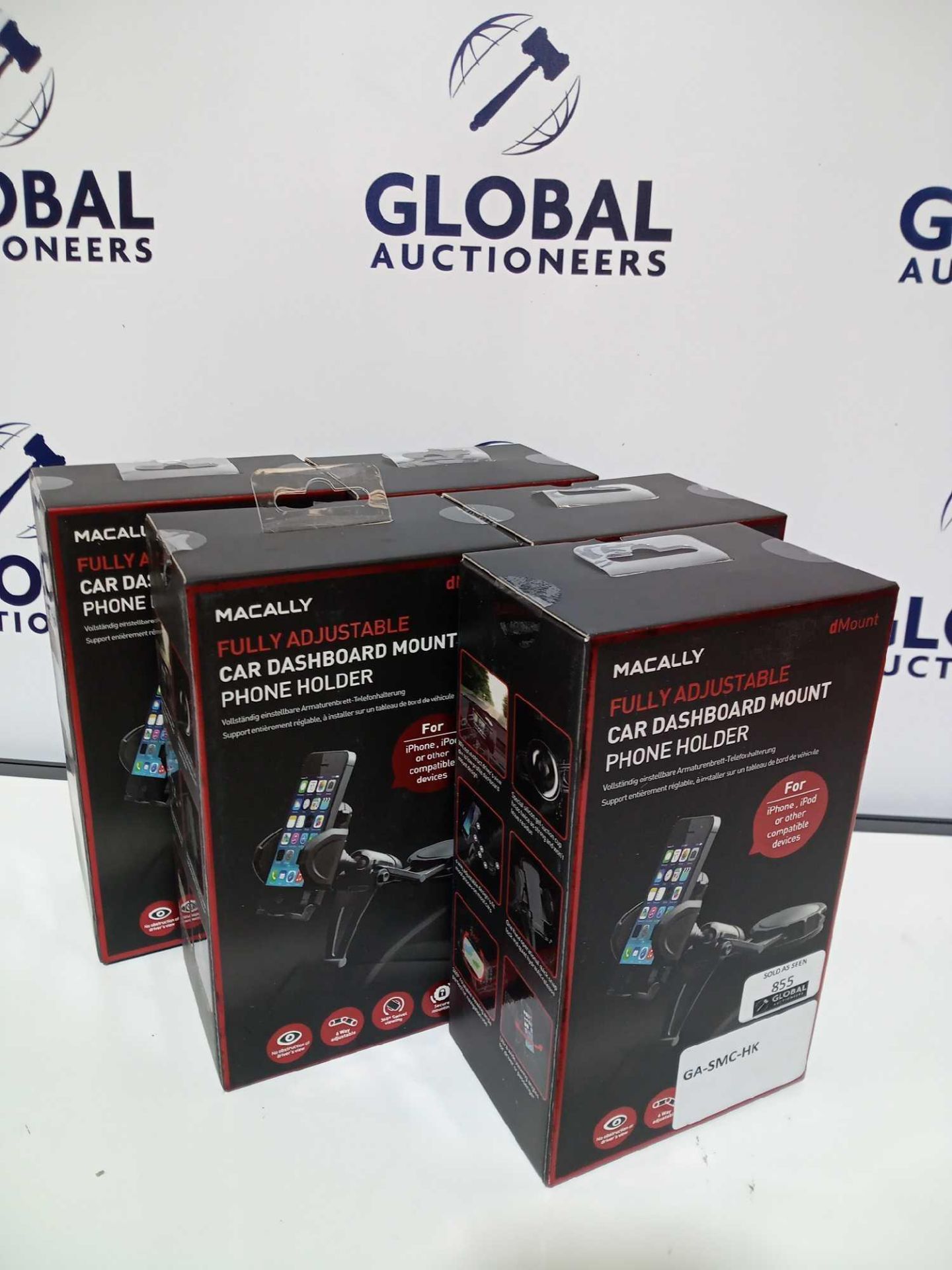 RRP £30 Each Boxed Macally Dmount Fully Adjustable Car Dashboard Mount Phone Holders