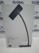RRP £80 Boxed John Lewis And Partners Oliver Integrated Led Task Lamp With Toggle Switch In A Satin